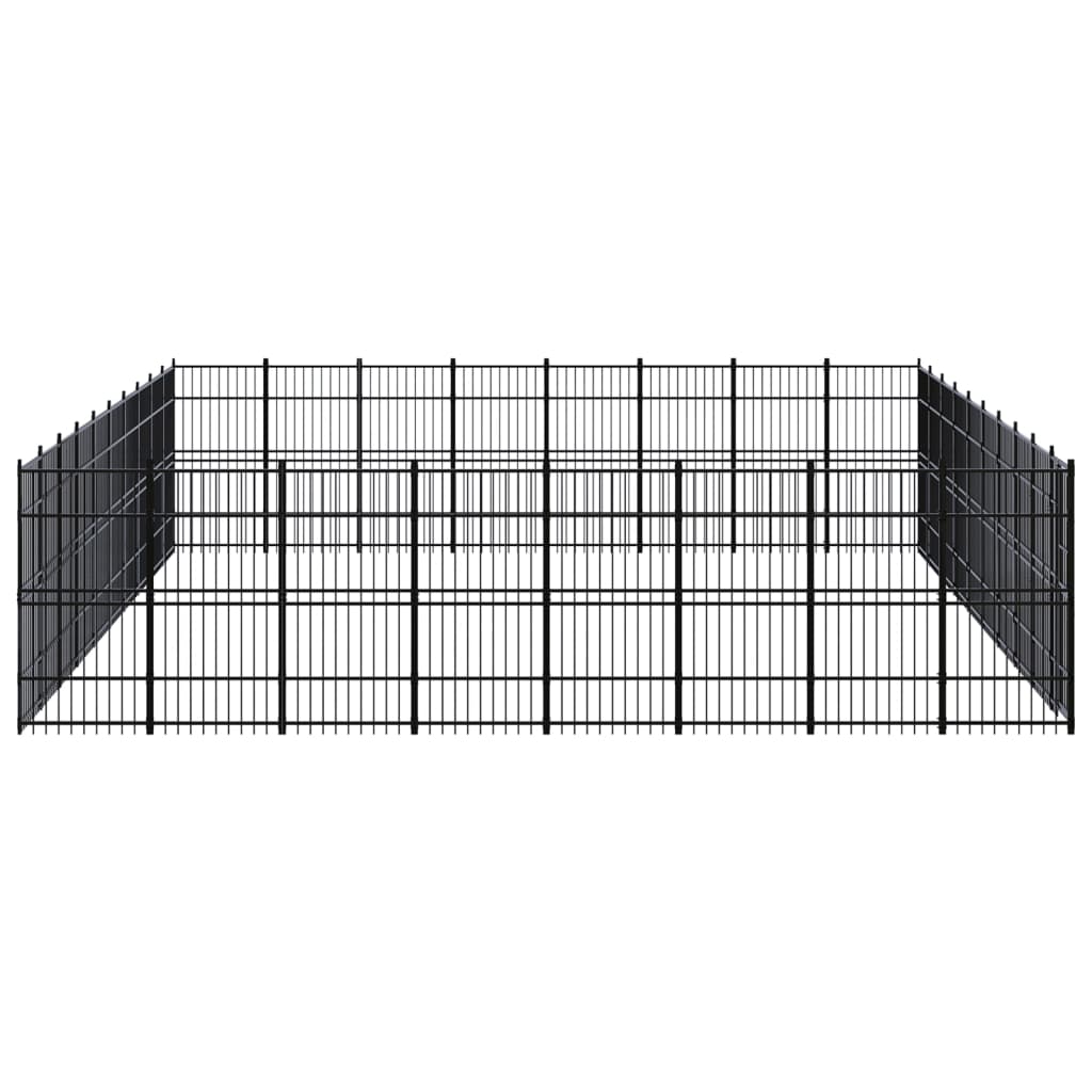 Outdoor Dog Kennel Steel 73.73 mÂ²