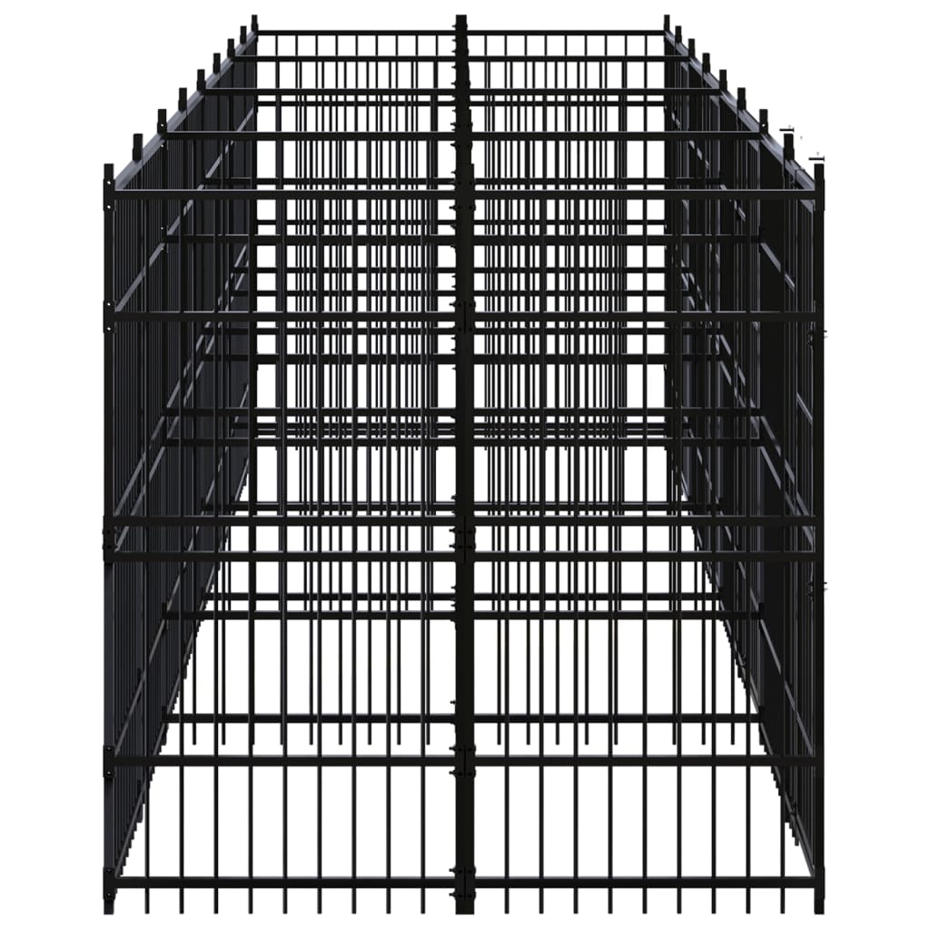 Outdoor Dog Kennel Steel 14.75 mÂ²