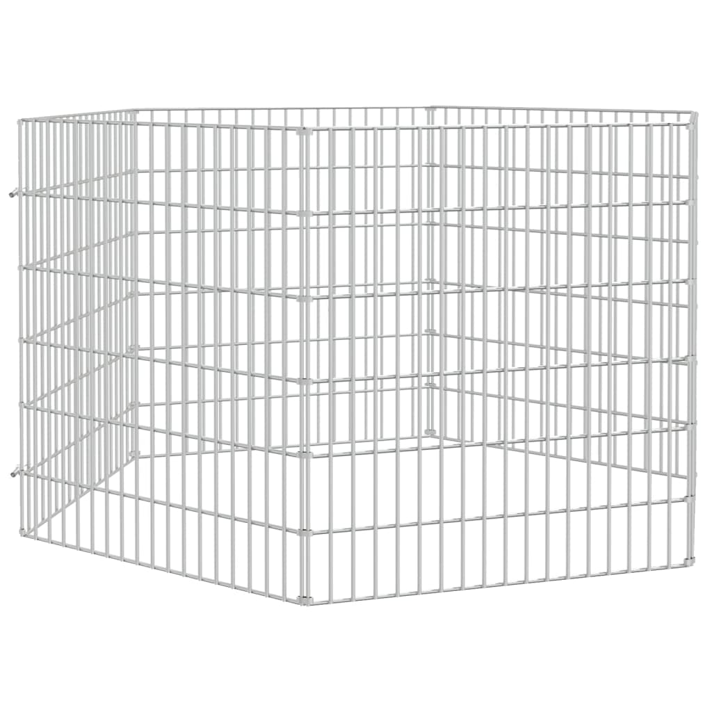 Free Range Animal Enclosure 6-Panel 54x60 cm Galvanised Iron