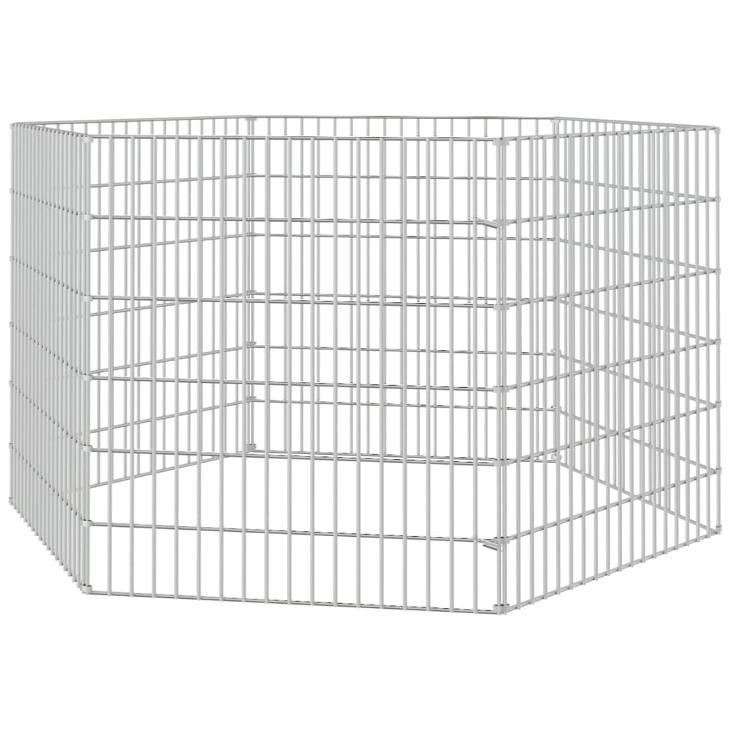 Free Range Animal Enclosure 6-Panel 54x60 cm Galvanised Iron