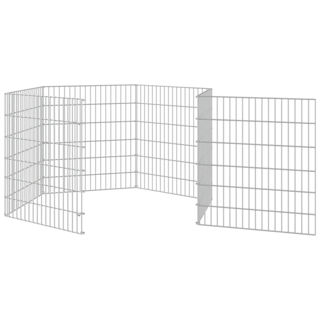 Free Range Animal Enclosure 6-Panel 54x60 cm Galvanised Iron