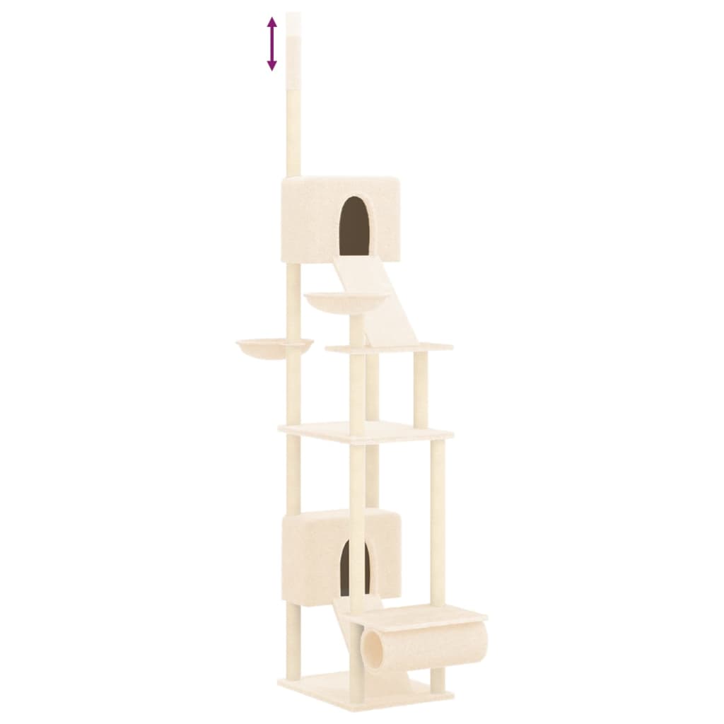 Floor to Ceiling Cat Tree Cream 277-303 cm