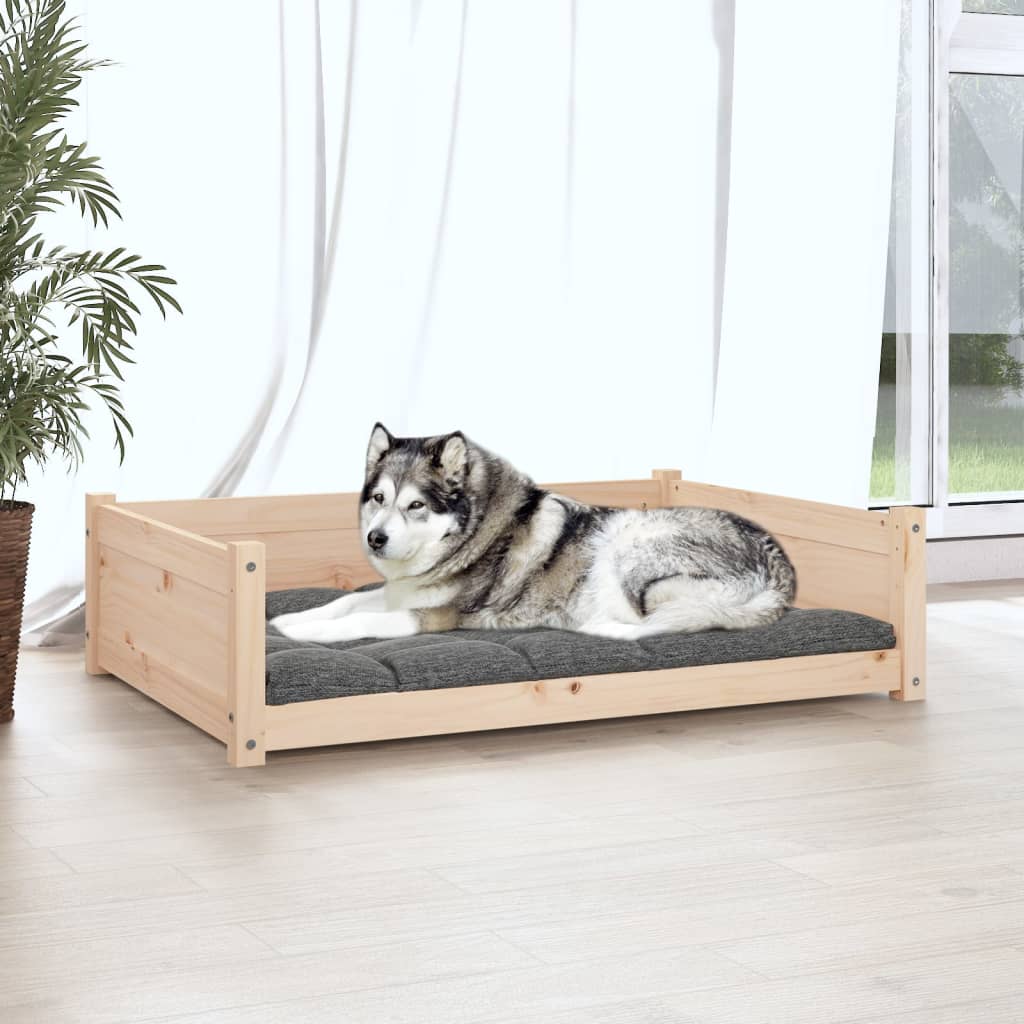 Dog Bed 105.5x75.5x28 cm Solid Pine Wood