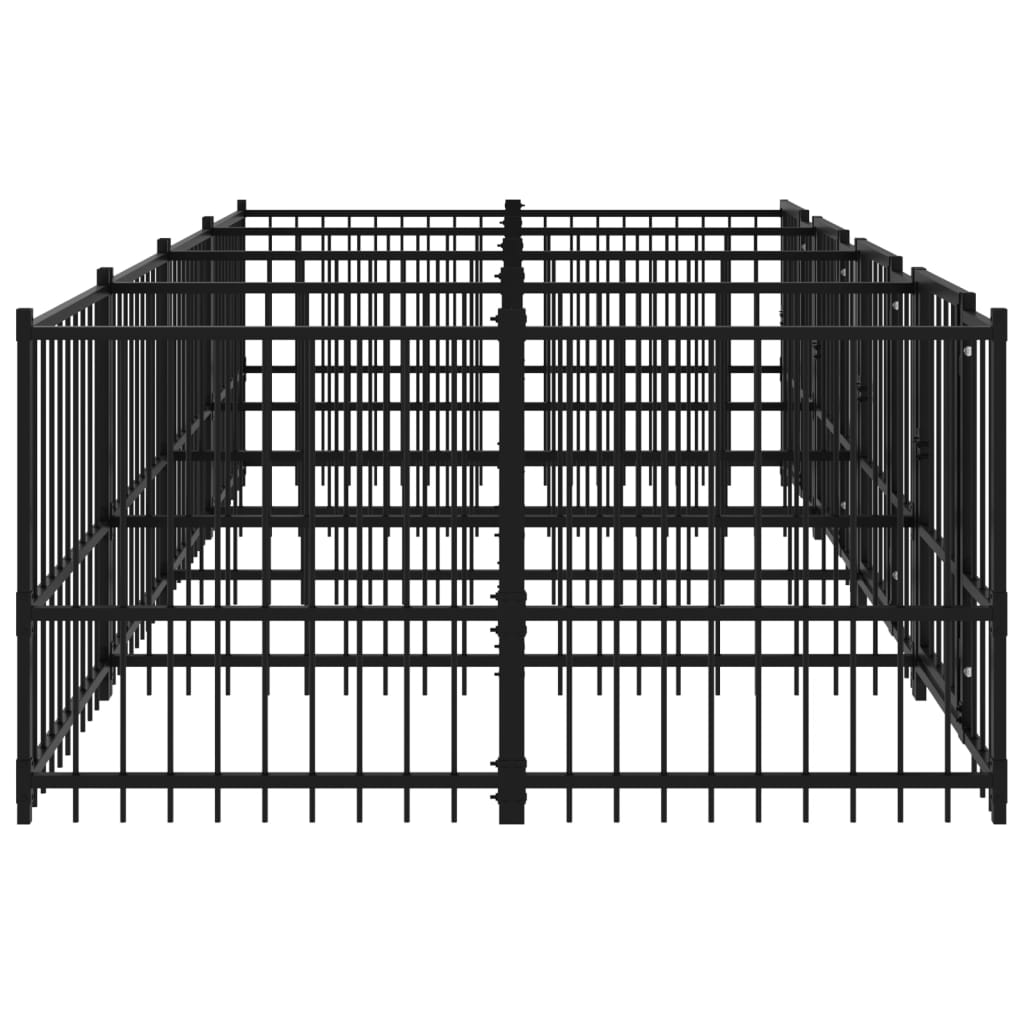 Outdoor Dog Kennel Steel 7.51 mÂ²