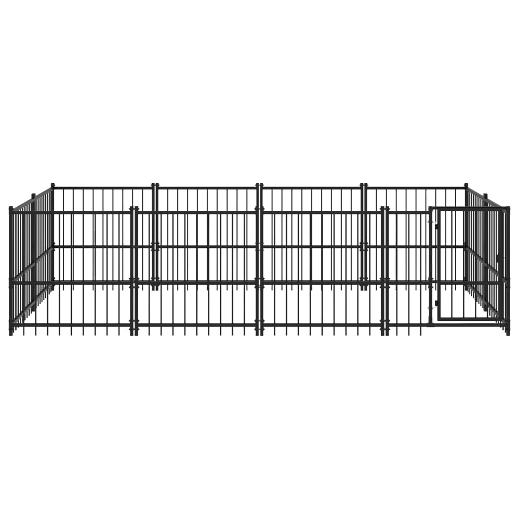 Outdoor Dog Kennel Steel 7.51 mÂ²