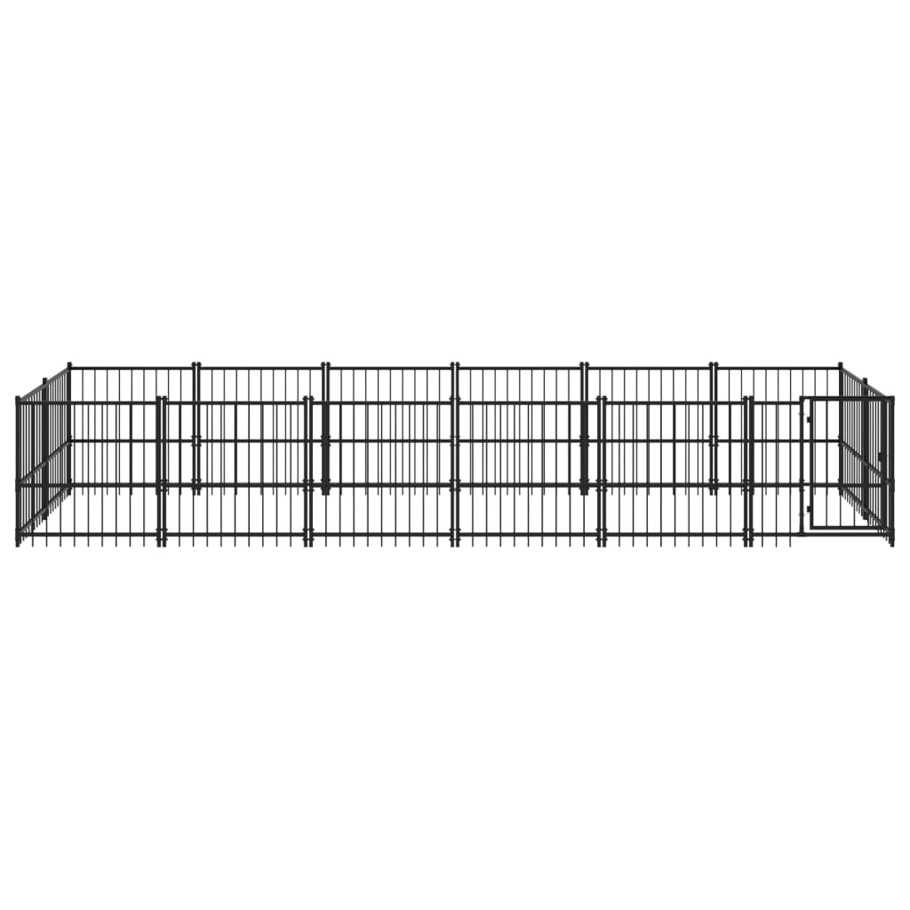 Outdoor Dog Kennel Steel 11.26 mÂ²