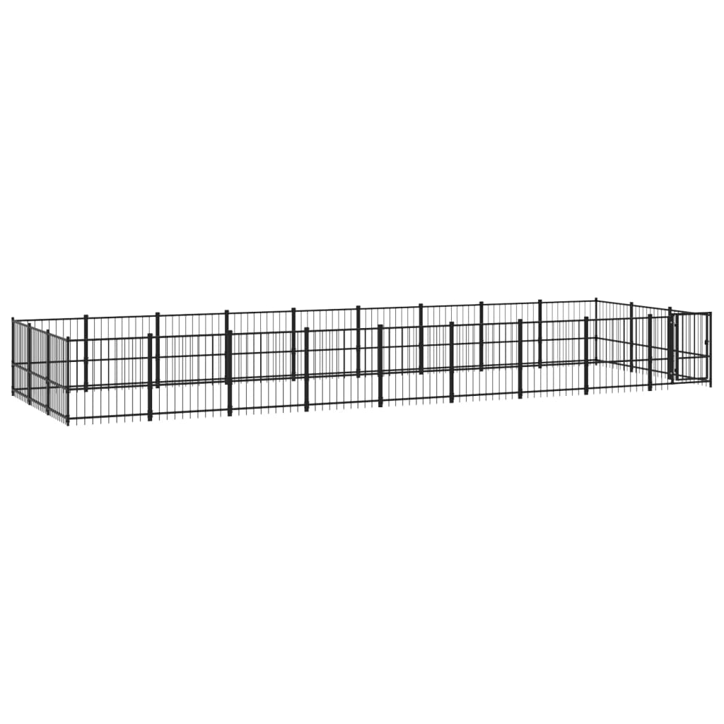 Outdoor Dog Kennel Steel 25.4 mÂ²