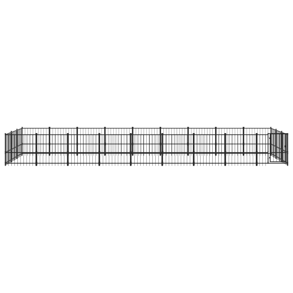 Outdoor Dog Kennel Steel 25.4 mÂ²