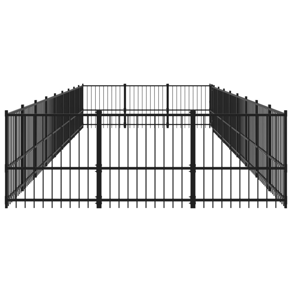 Outdoor Dog Kennel Steel 25.4 mÂ²