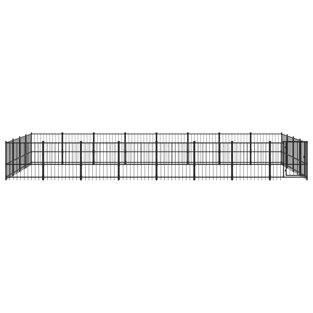 Outdoor Dog Kennel Steel 30.11 mÂ²