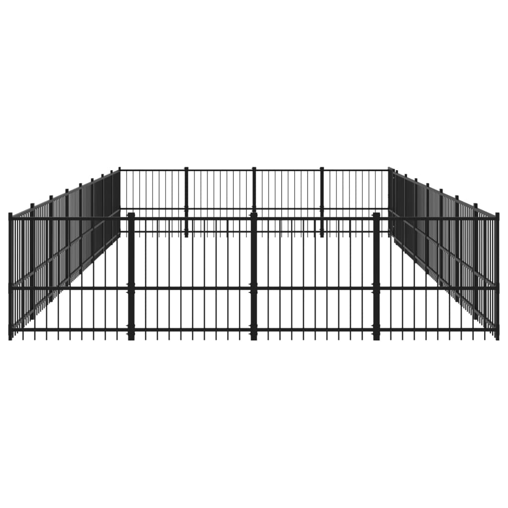 Outdoor Dog Kennel Steel 30.11 mÂ²