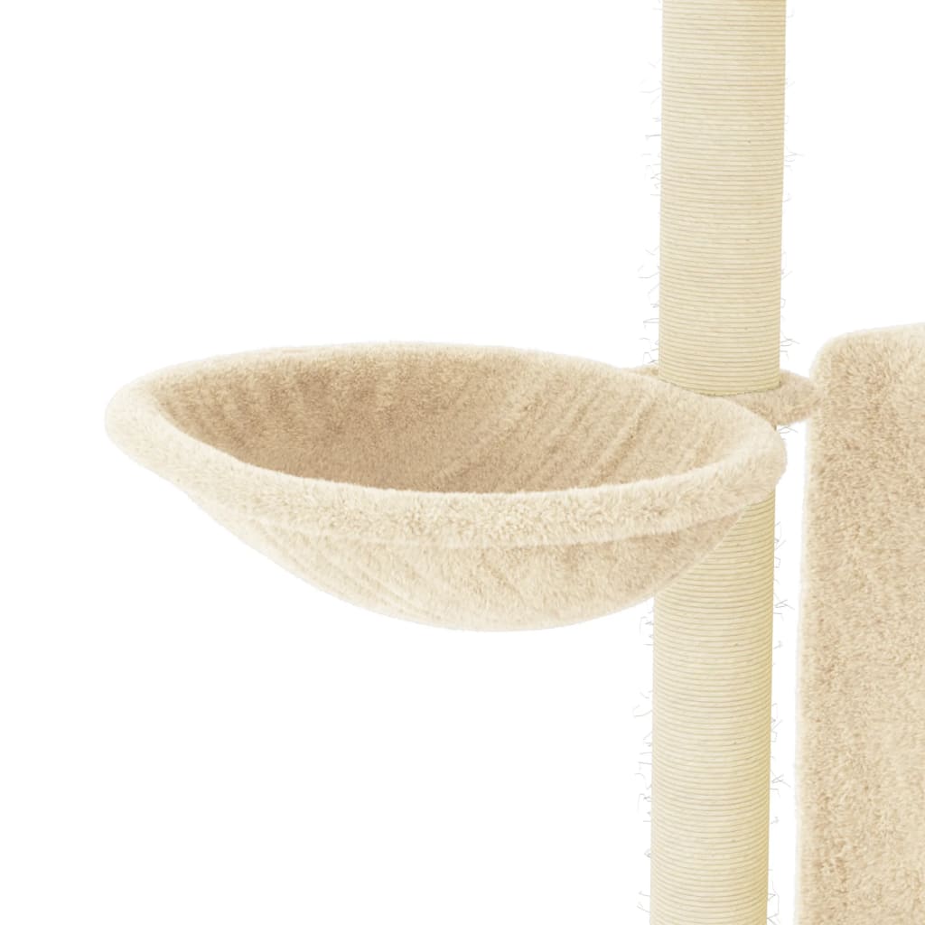 Cat Tree with Sisal Scratching Posts Cream 96.5 cm