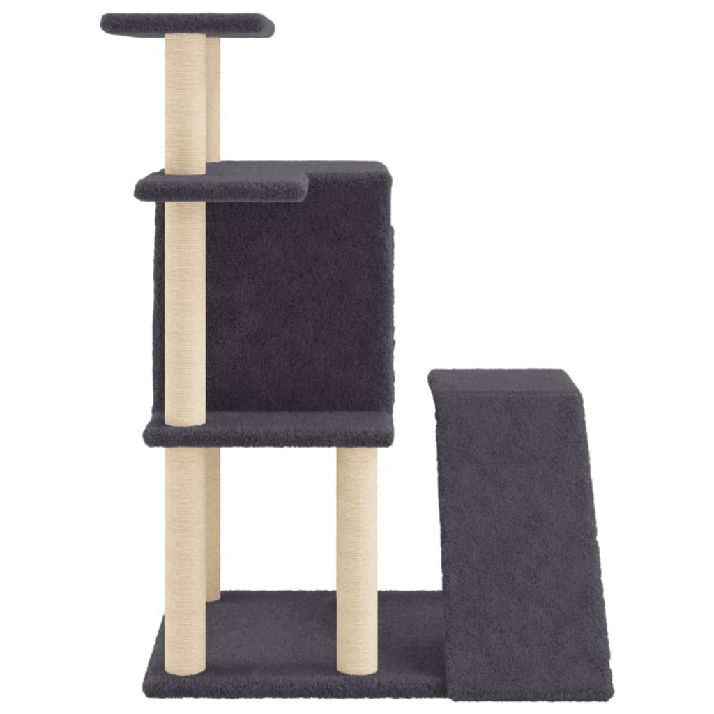 Cat Tree with Sisal Scratching Posts Dark Grey 97 cm