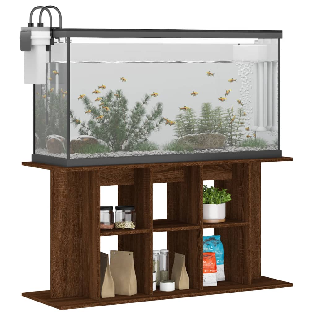 Aquarium Stand Brown Oak 120x40x60 cm Engineered Wood