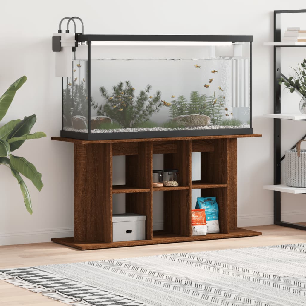 Aquarium Stand Brown Oak 120x40x60 cm Engineered Wood