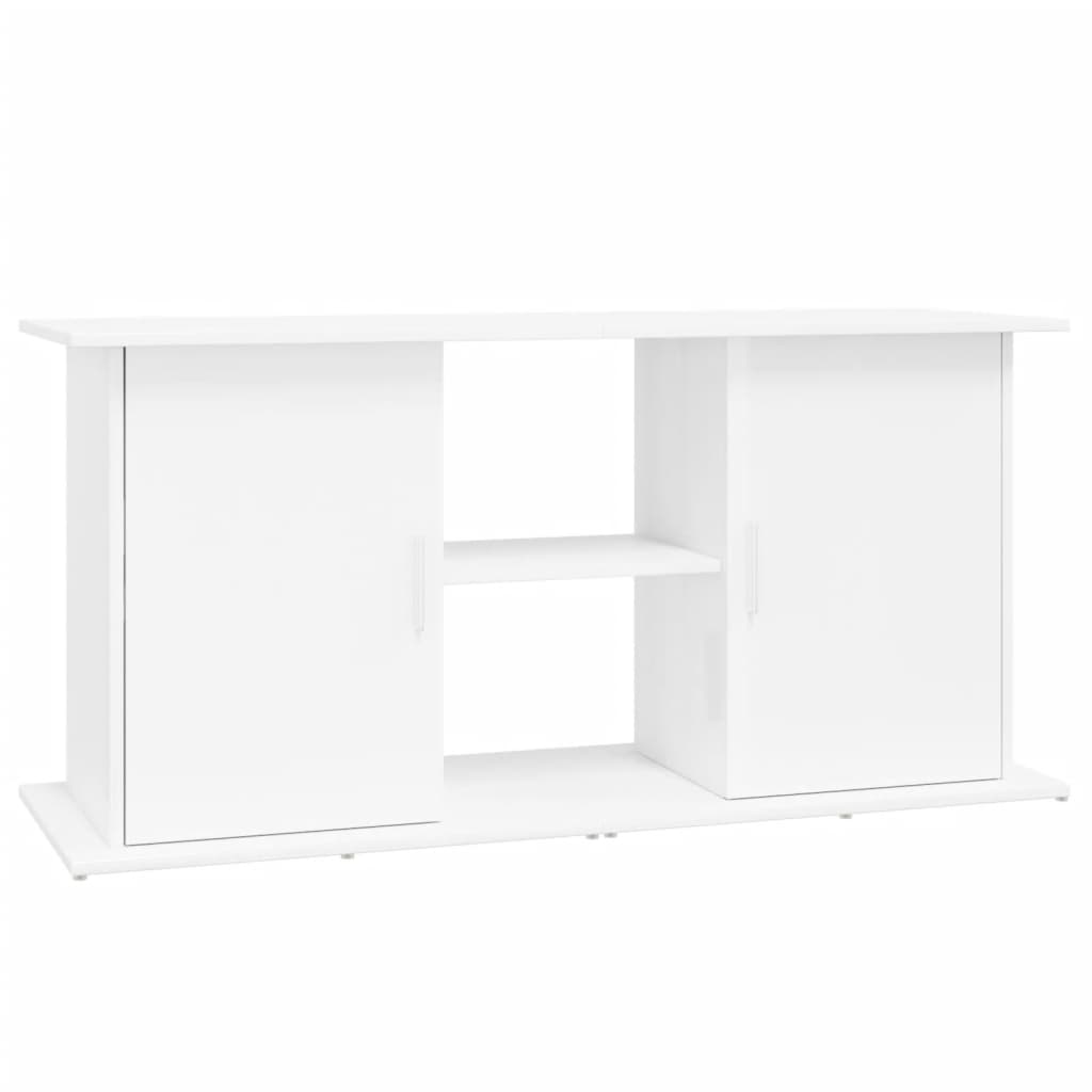 Aquarium Stand High Gloss White 121x41x58 cm Engineered Wood