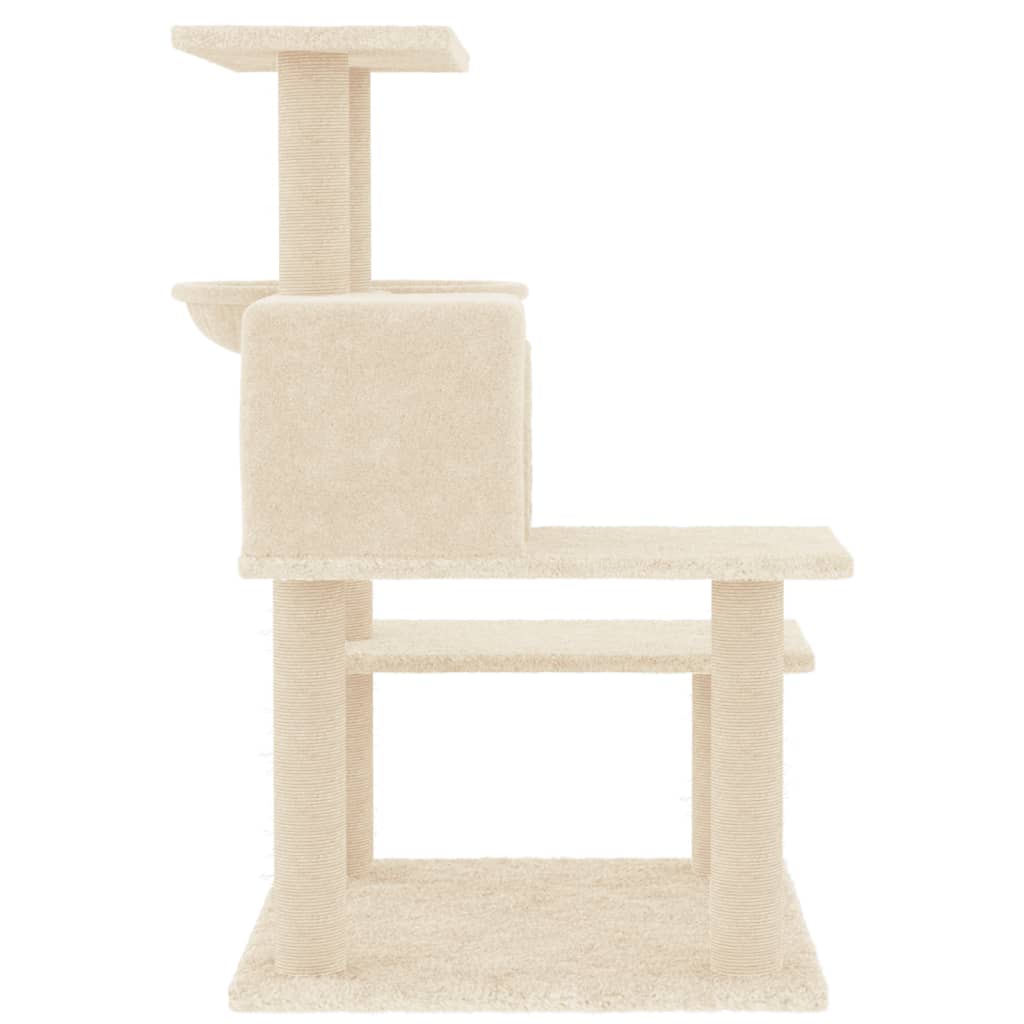 Cat Tree with Sisal Scratching Posts Cream 82.5 cm