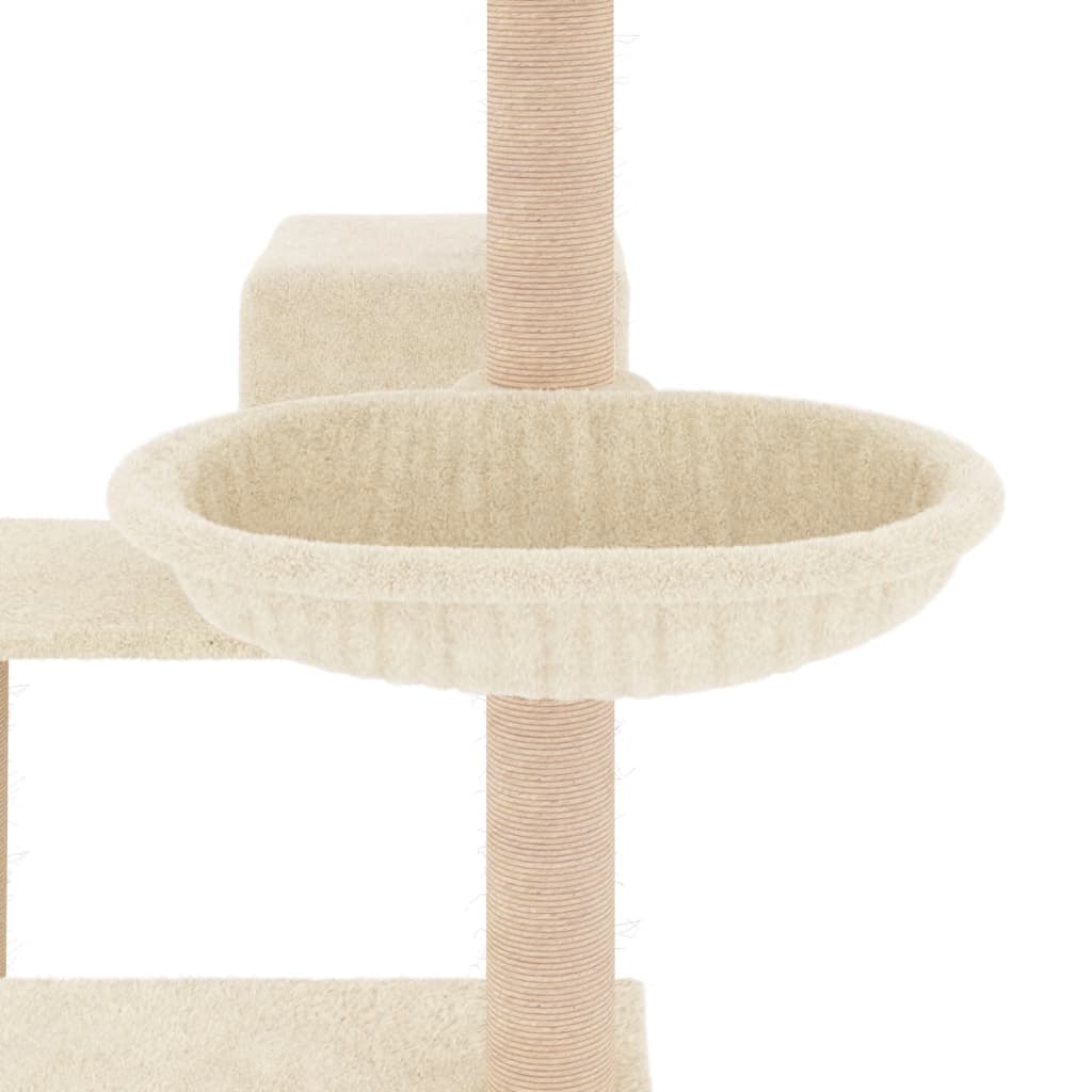 Cat Tree with Sisal Scratching Posts Cream 82.5 cm