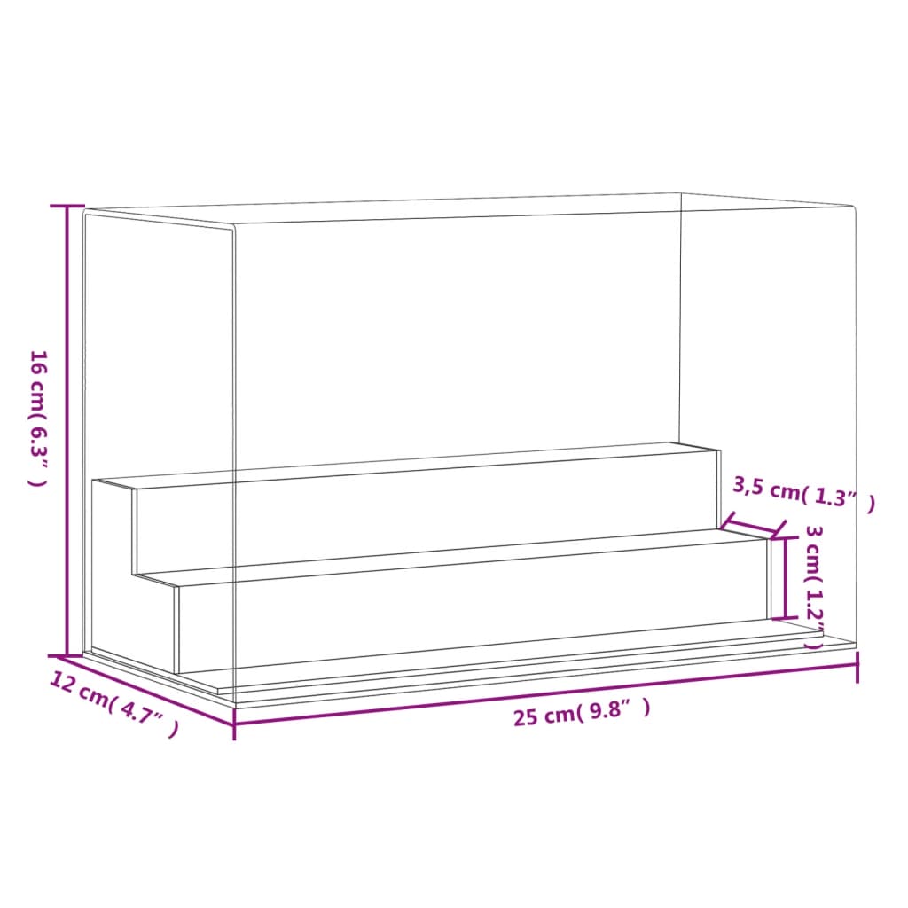 Display Box Transparent 25x12x16 cm Acrylic