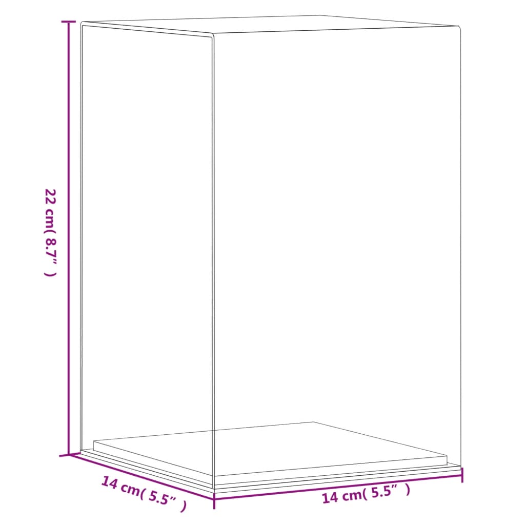 Display Box Transparent 14x14x22 cm Acrylic