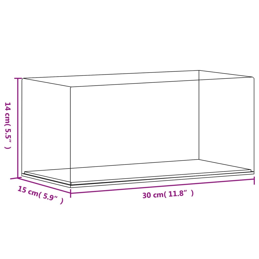 Display Box Transparent 30x15x14 cm Acrylic