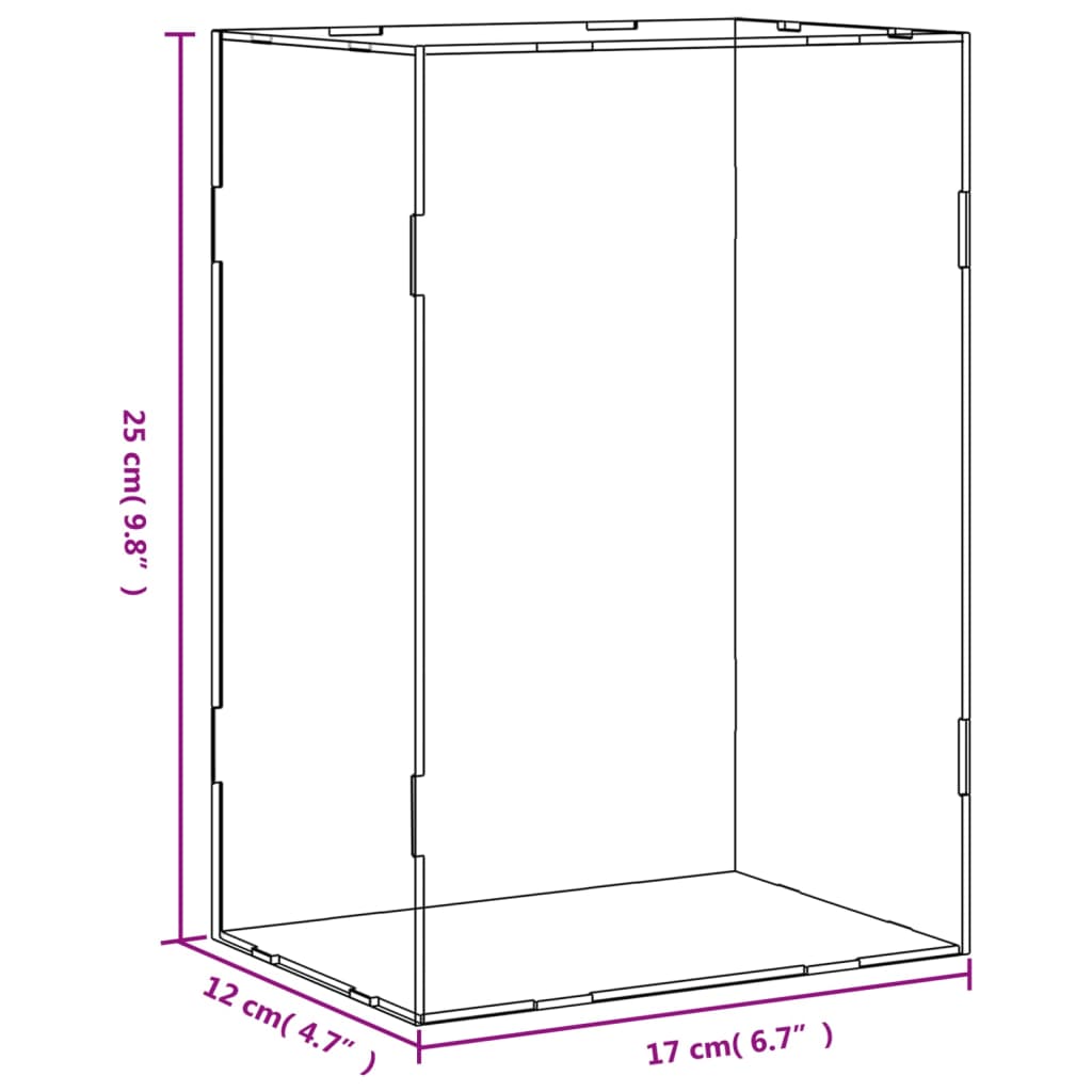 Display Box Transparent 17x12x25 cm Acrylic