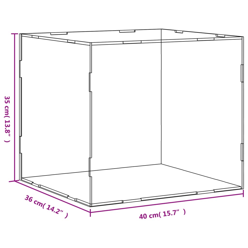 Display Box Transparent 40x36x35 cm Acrylic