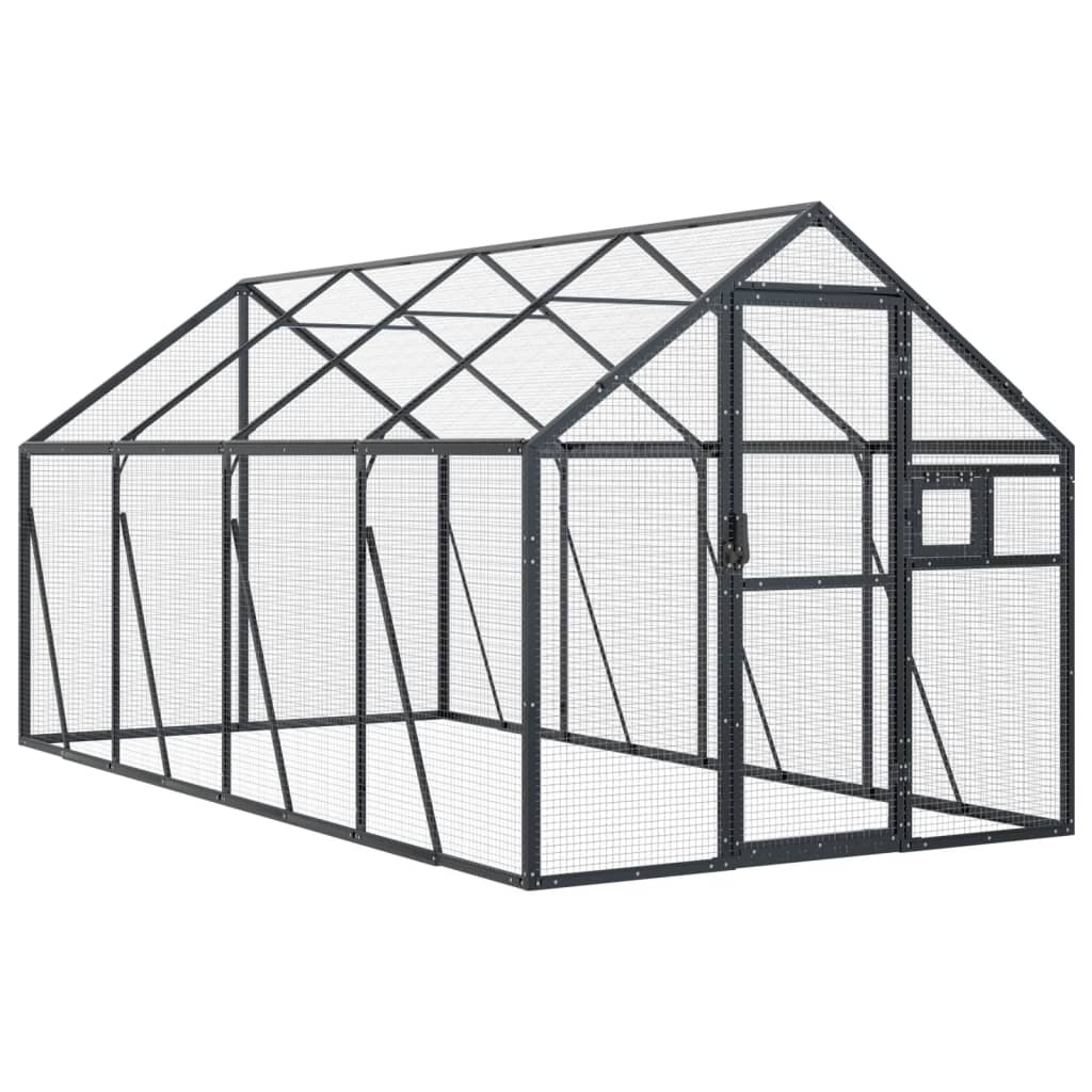 Aviary Anthracite 1.79x4x1.85 m Aluminium