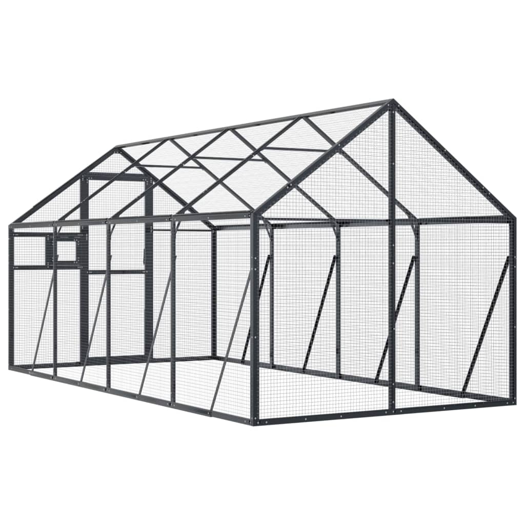 Aviary Anthracite 1.79x4x1.85 m Aluminium