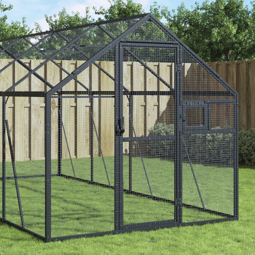 Aviary Anthracite 1.79x4x1.85 m Aluminium