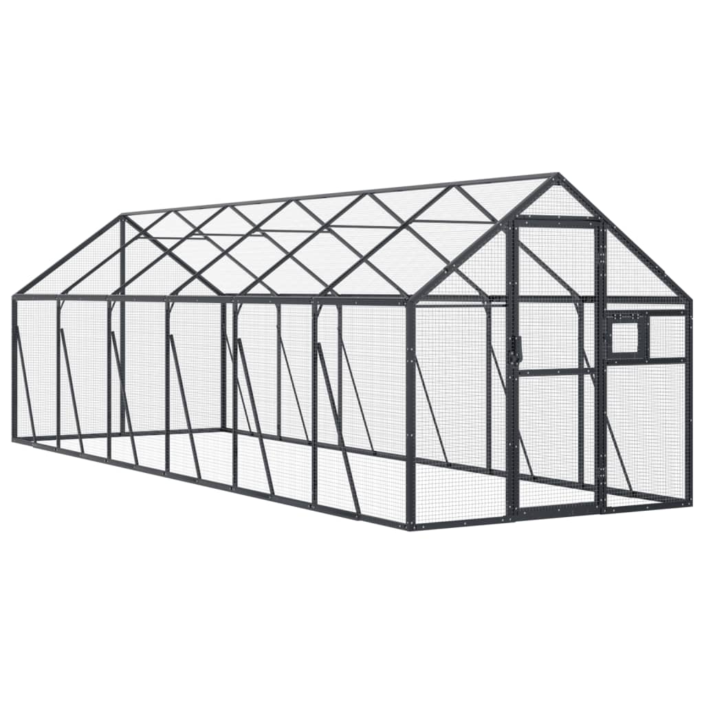 Aviary Anthracite 1.79x6x1.85 m Aluminium