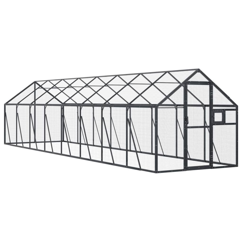 Aviary Anthracite 1.79x8x1.85 m Aluminium