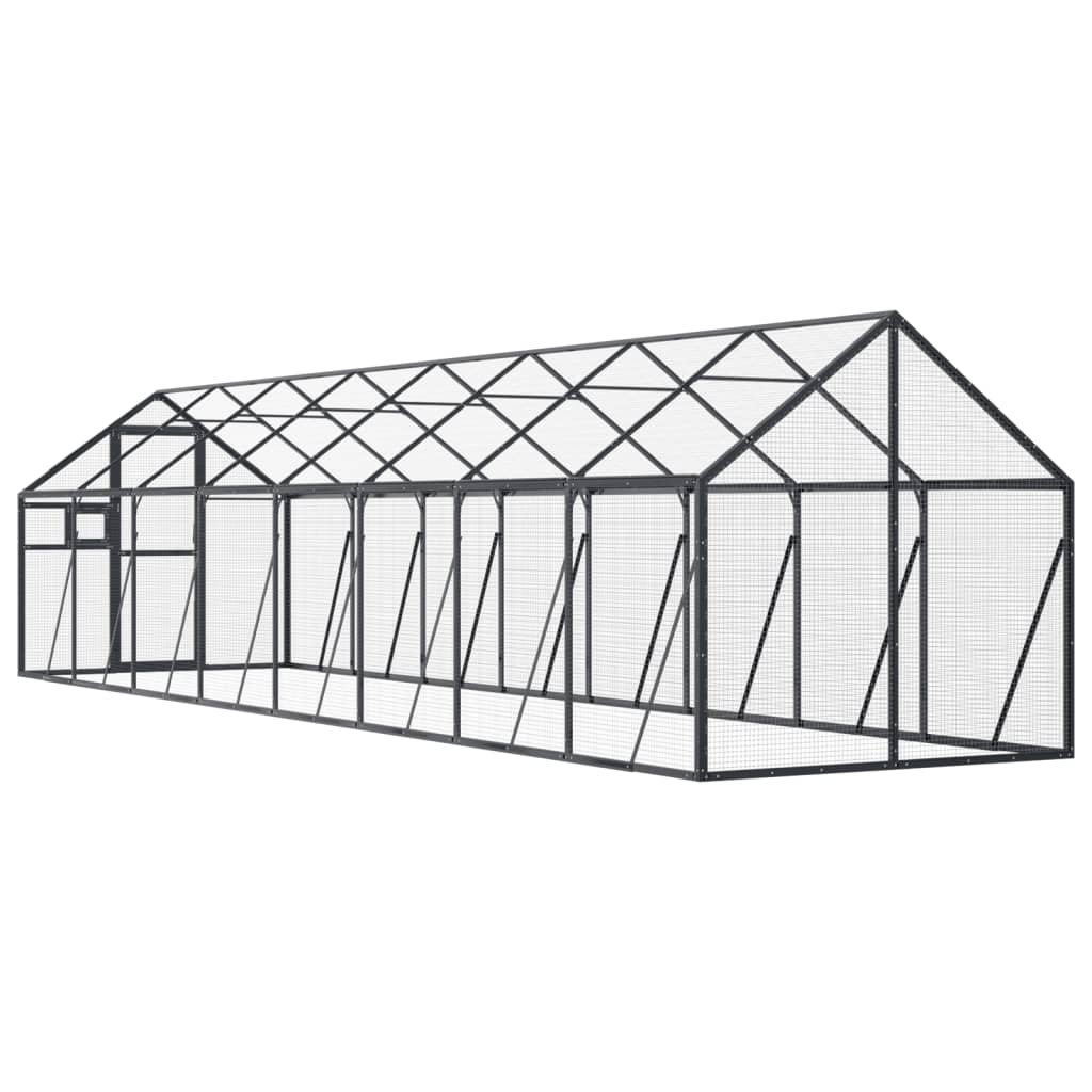 Aviary Anthracite 1.79x8x1.85 m Aluminium