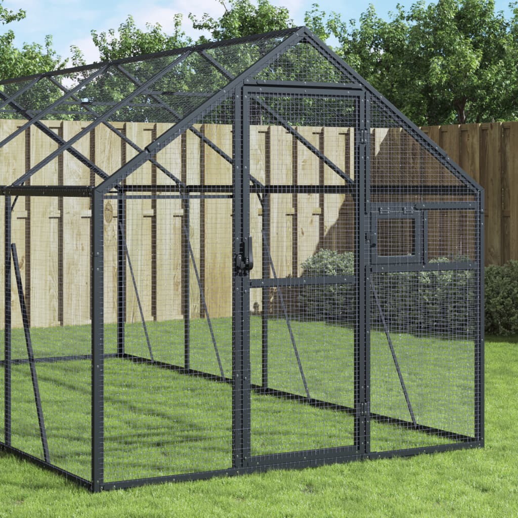 Aviary Anthracite 1.79x8x1.85 m Aluminium