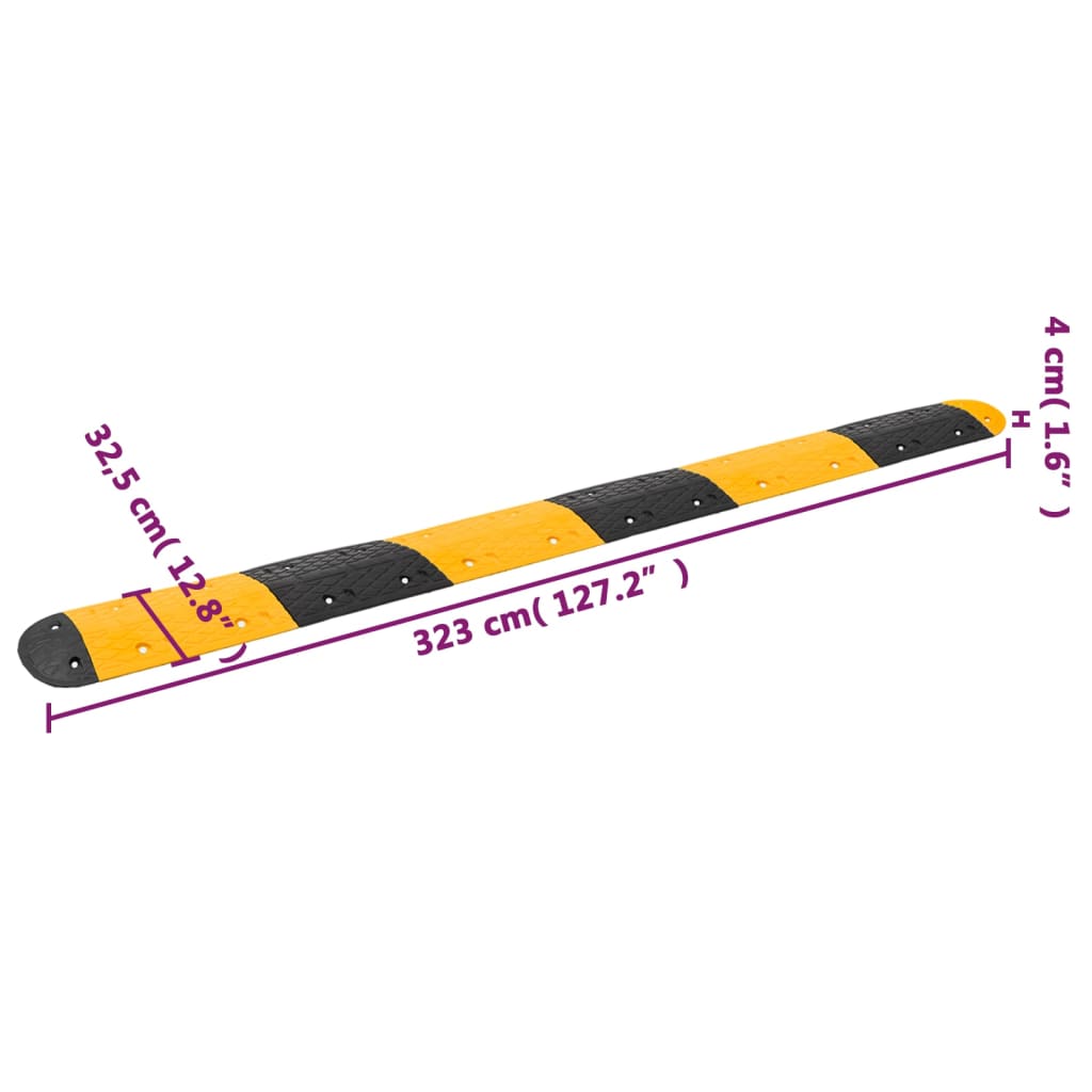 Speed Hump Yellow&Black 323x32.5x4 cm Rubber