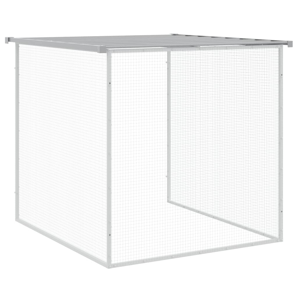 Chicken Cage with Roof Light Grey 1003x98x90 cm Galvanised Steel