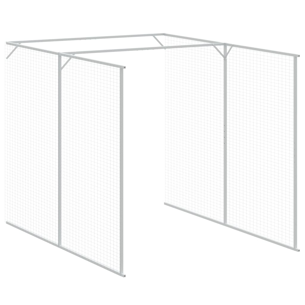 Dog House with Run Anthracite 165x1067x181 cm Galvanised Steel