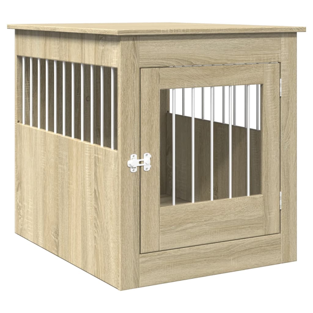 Dog Crate Furniture Sonoma Oak 64.5x80x71 cm Engineered Wood