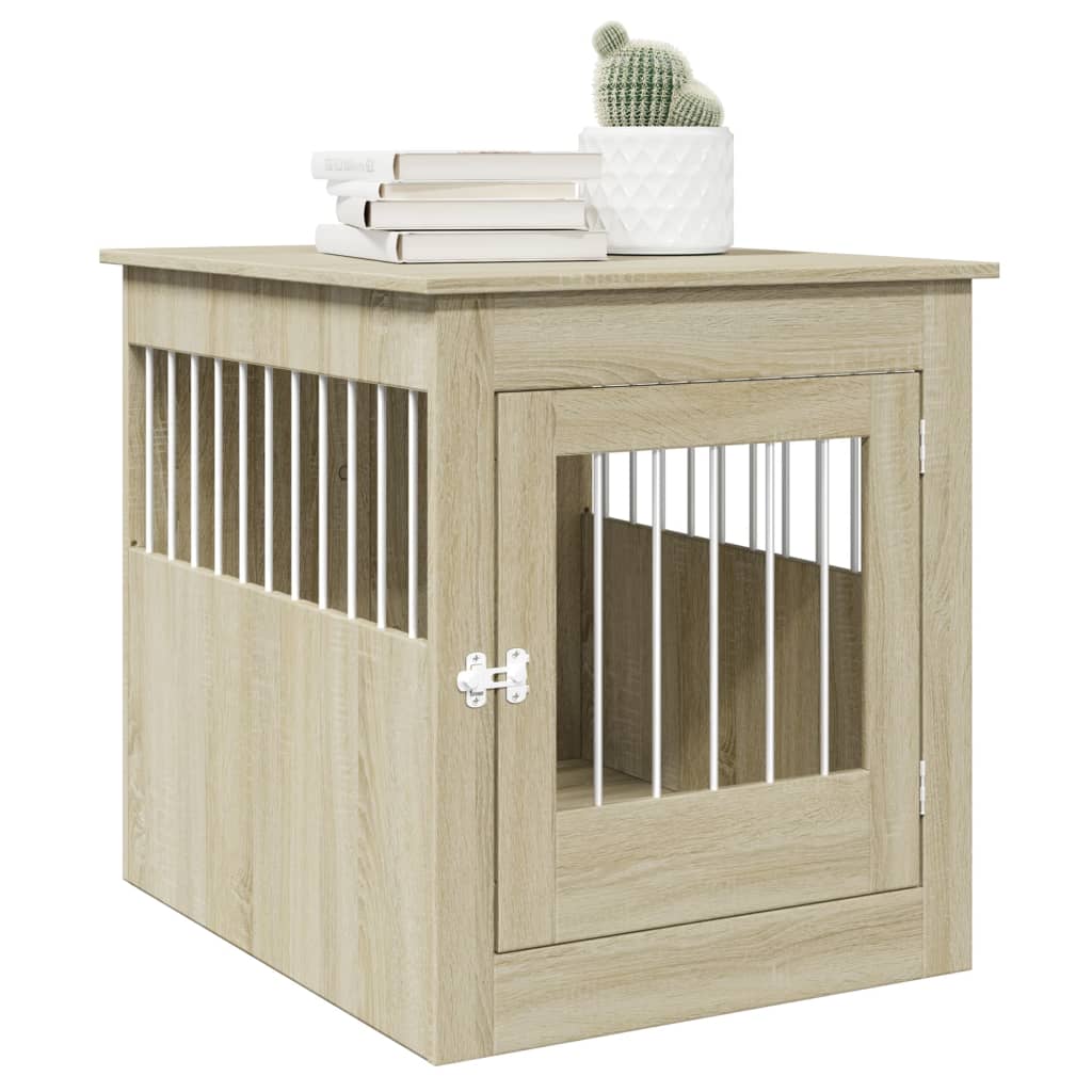 Dog Crate Furniture Sonoma Oak 64.5x80x71 cm Engineered Wood