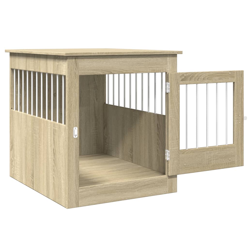 Dog Crate Furniture Sonoma Oak 64.5x80x71 cm Engineered Wood