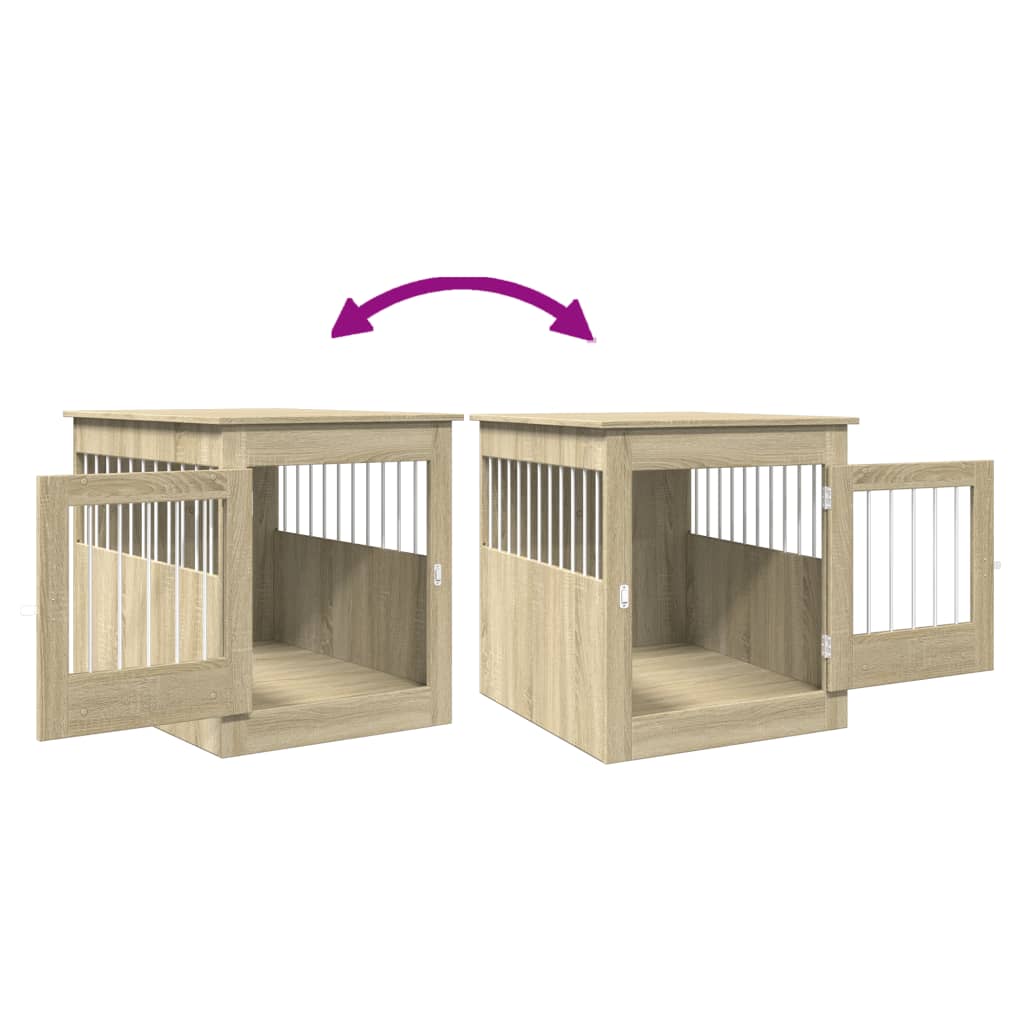 Dog Crate Furniture Sonoma Oak 64.5x80x71 cm Engineered Wood