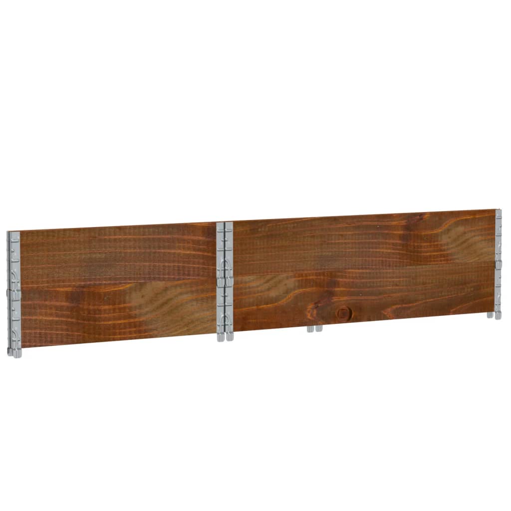 Pallet Collars 2 pcs Brown 120x80 cm Solid Wood Pine