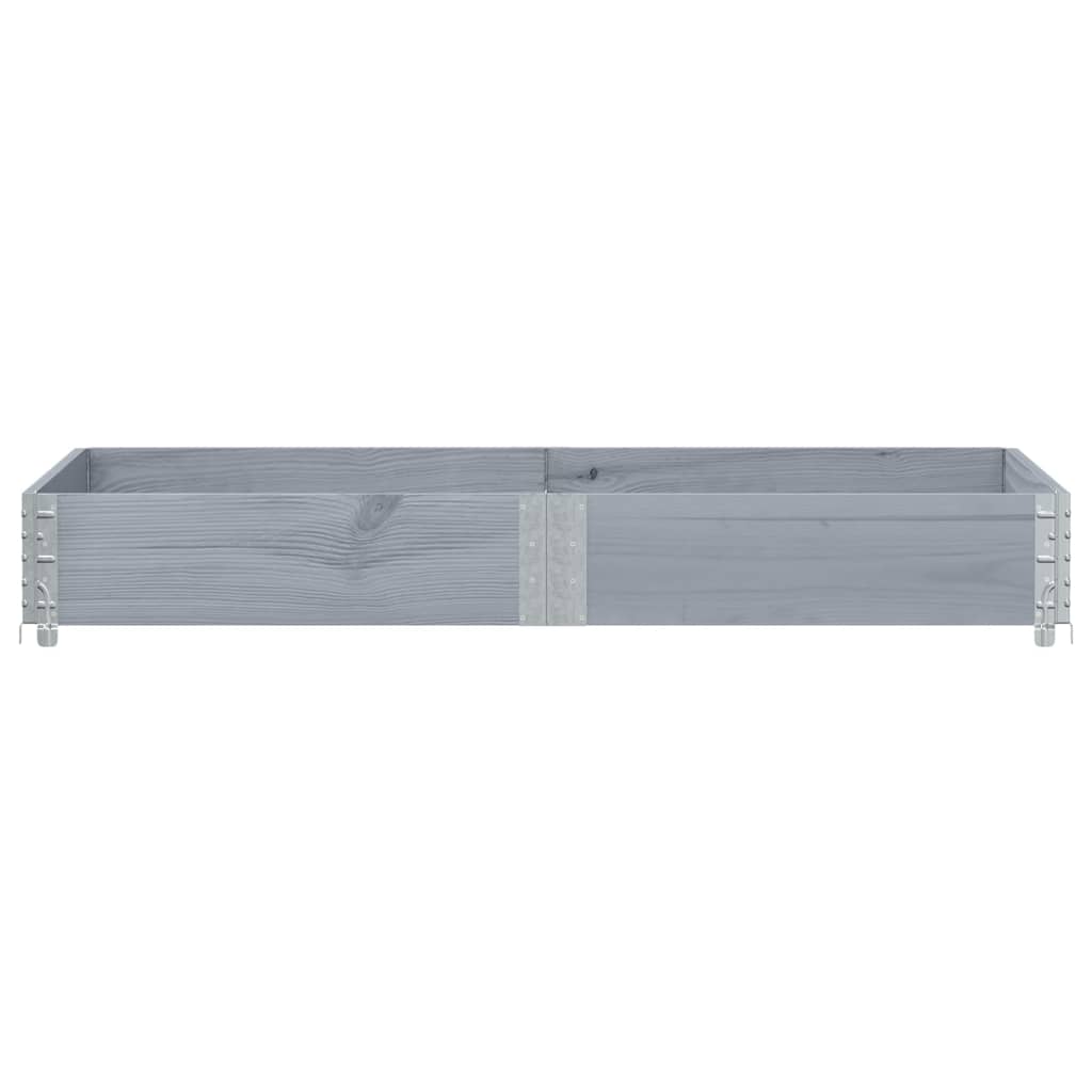 Pallet Collar Grey 150x50 cm Solid Wood Pine