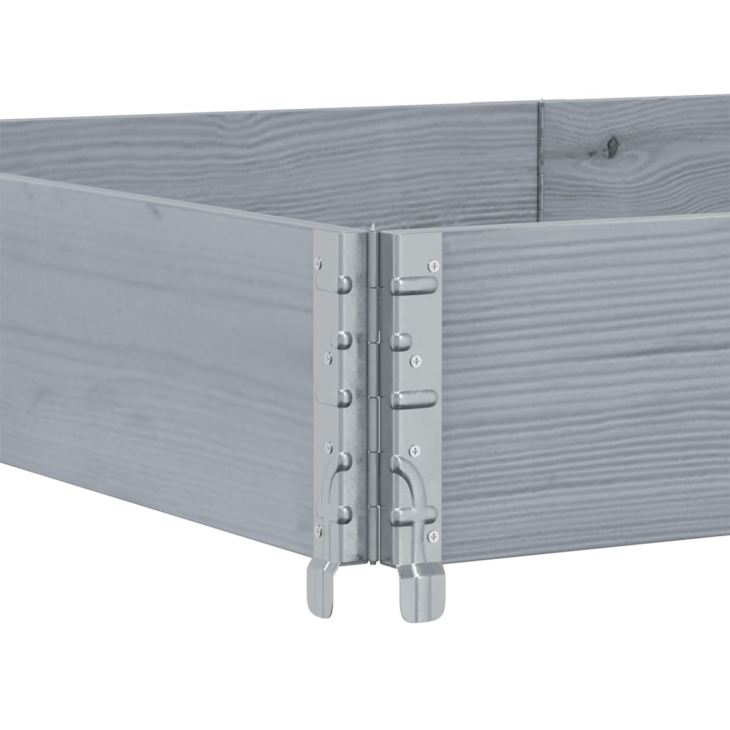 Pallet Collar Grey 150x50 cm Solid Wood Pine