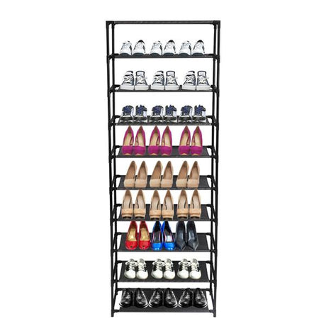 10 Tier Stackable Shoe Rack Storage Shelves