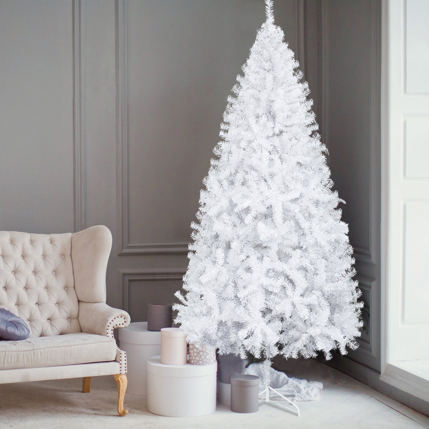 6FT 400 Branch Christmas Tree - White