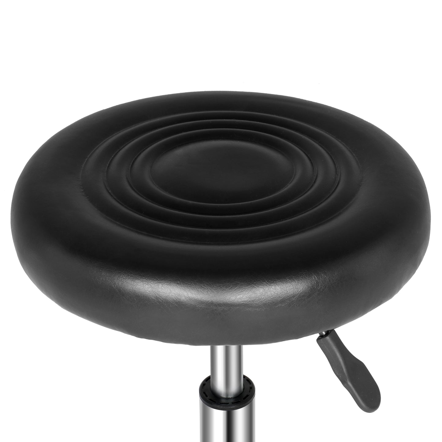 Round Stool with Lines Rotation Bar Stool Black