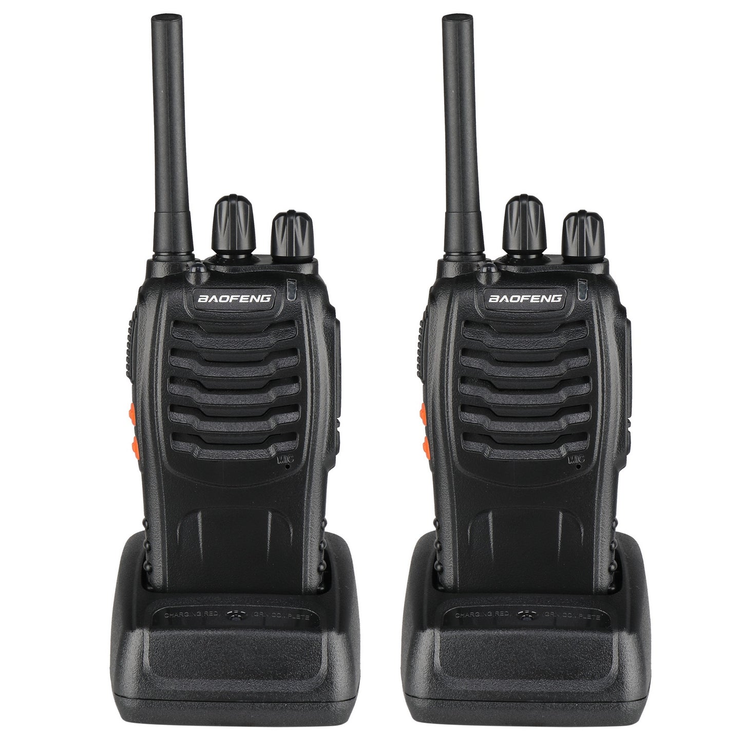 BF-88E 1500mAh Ultra-long Standby Walkie-talkie EU Standard Black - Dual Pack