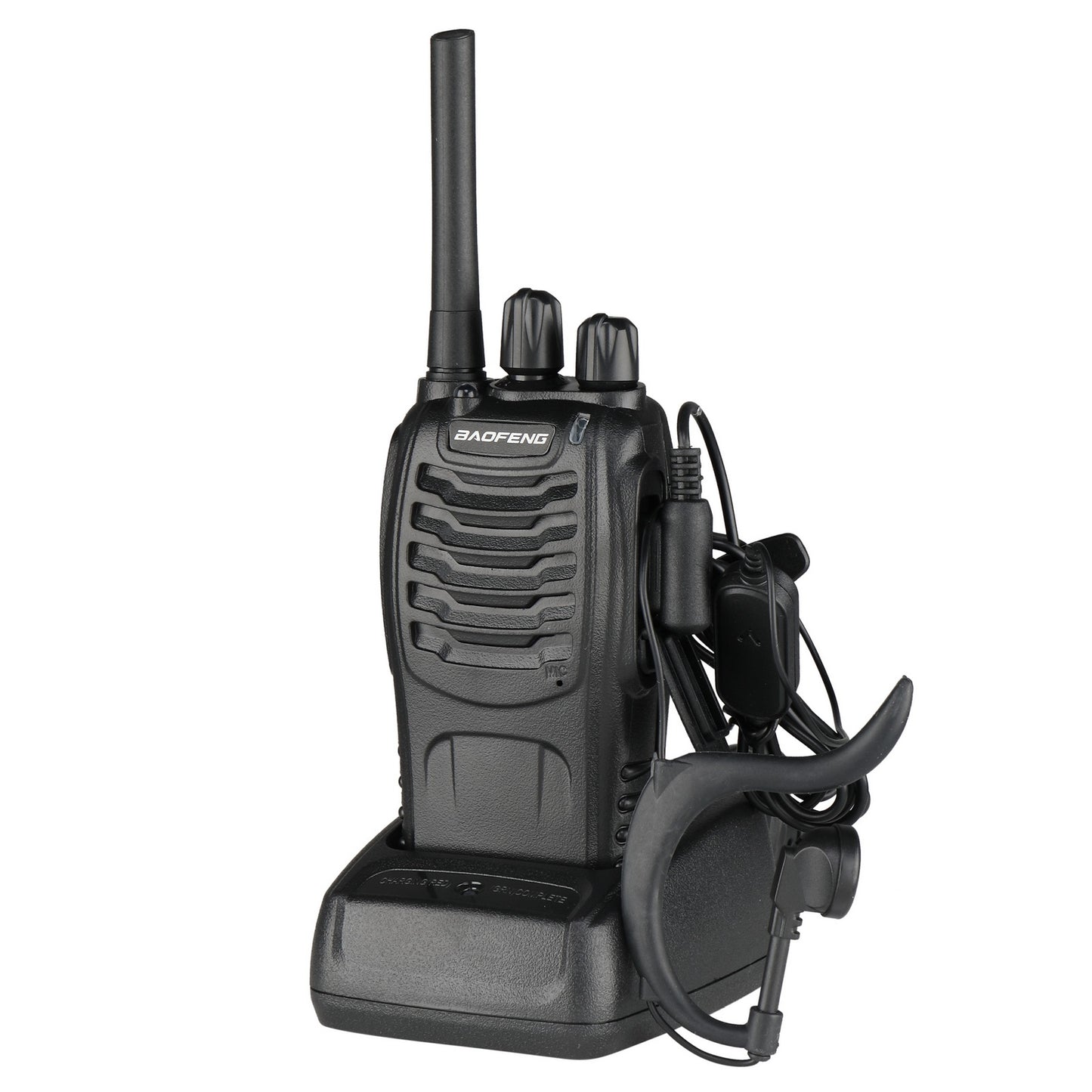 BF-88E 1500mAh Ultra-long Standby Walkie-talkie EU Standard Black - Dual Pack