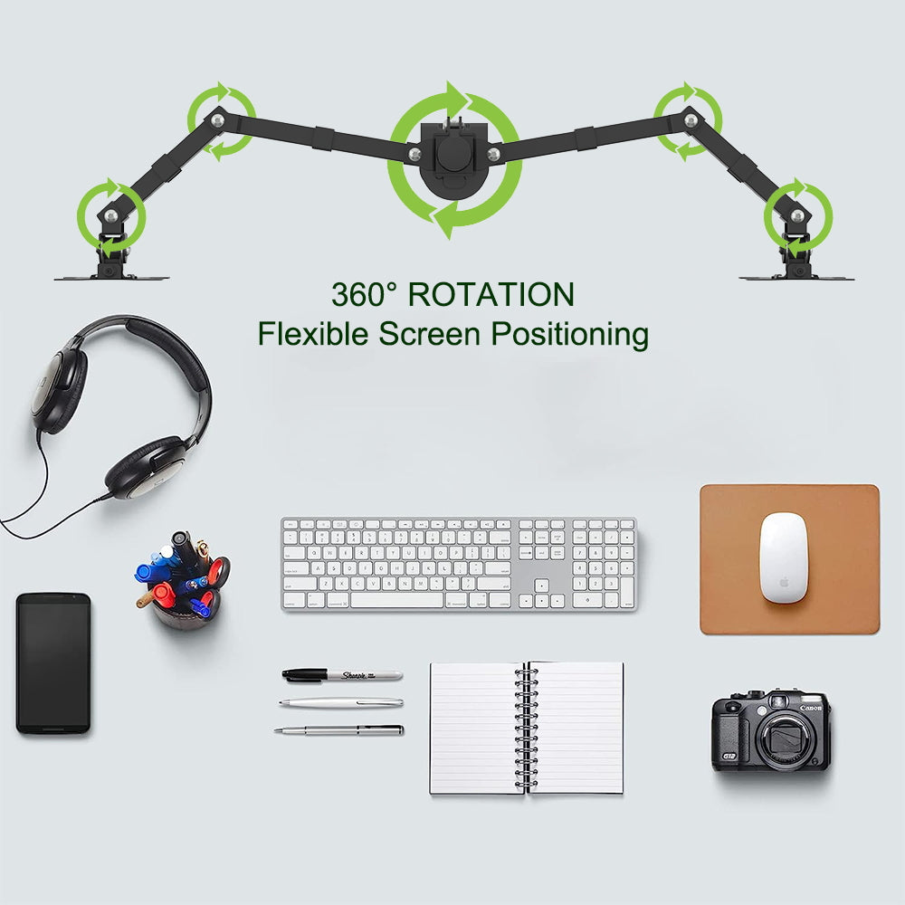 13-27 Inch Double Pendulum Large Base TV Stand TSNS-03 Bearing 8Kg/Vese100*100/90° tilt/360° rotation